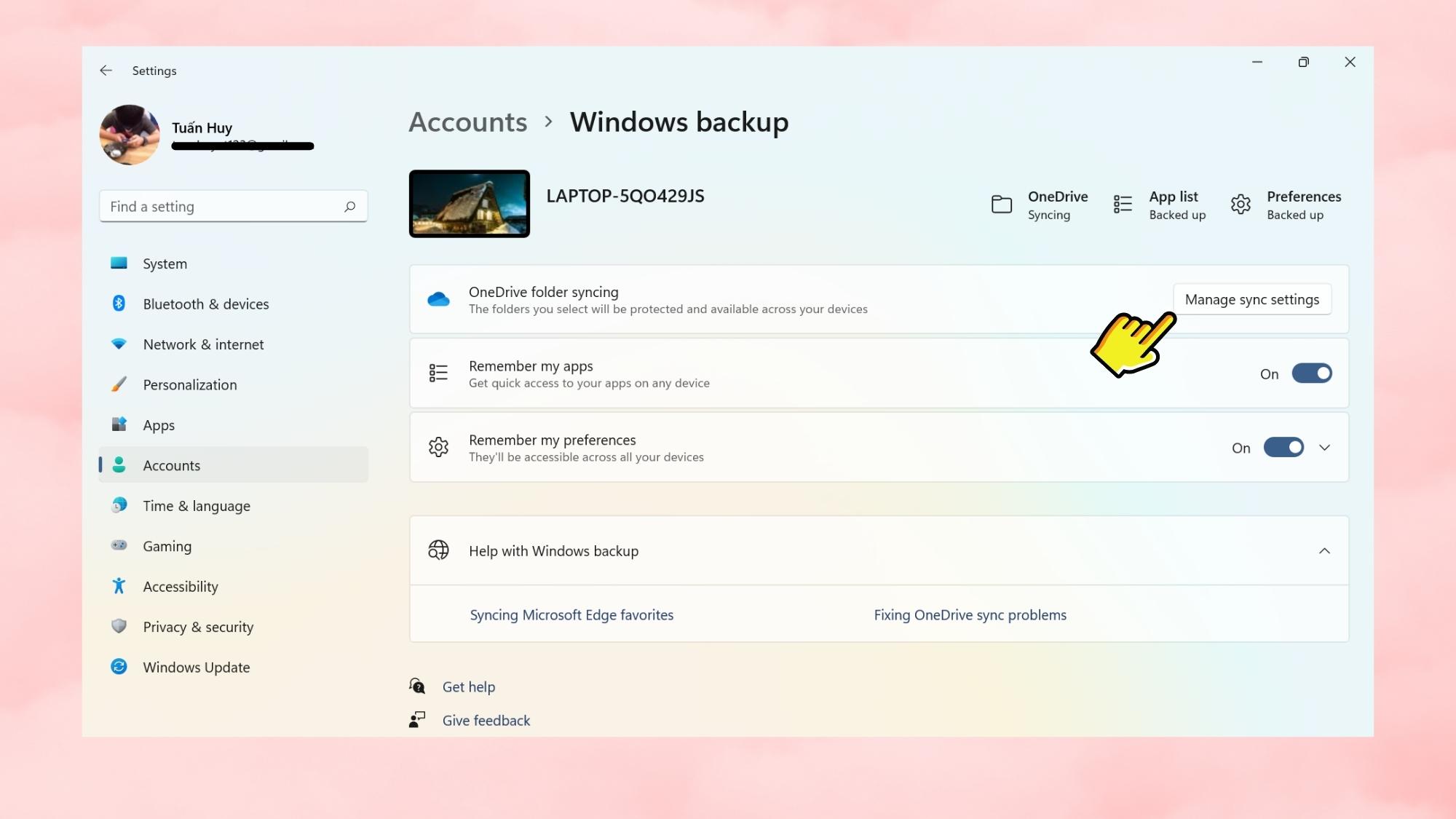 Hướng dẫn sao lưu dữ liệu trên OneDrive đơn giản, nhanh chóng - Bước 3