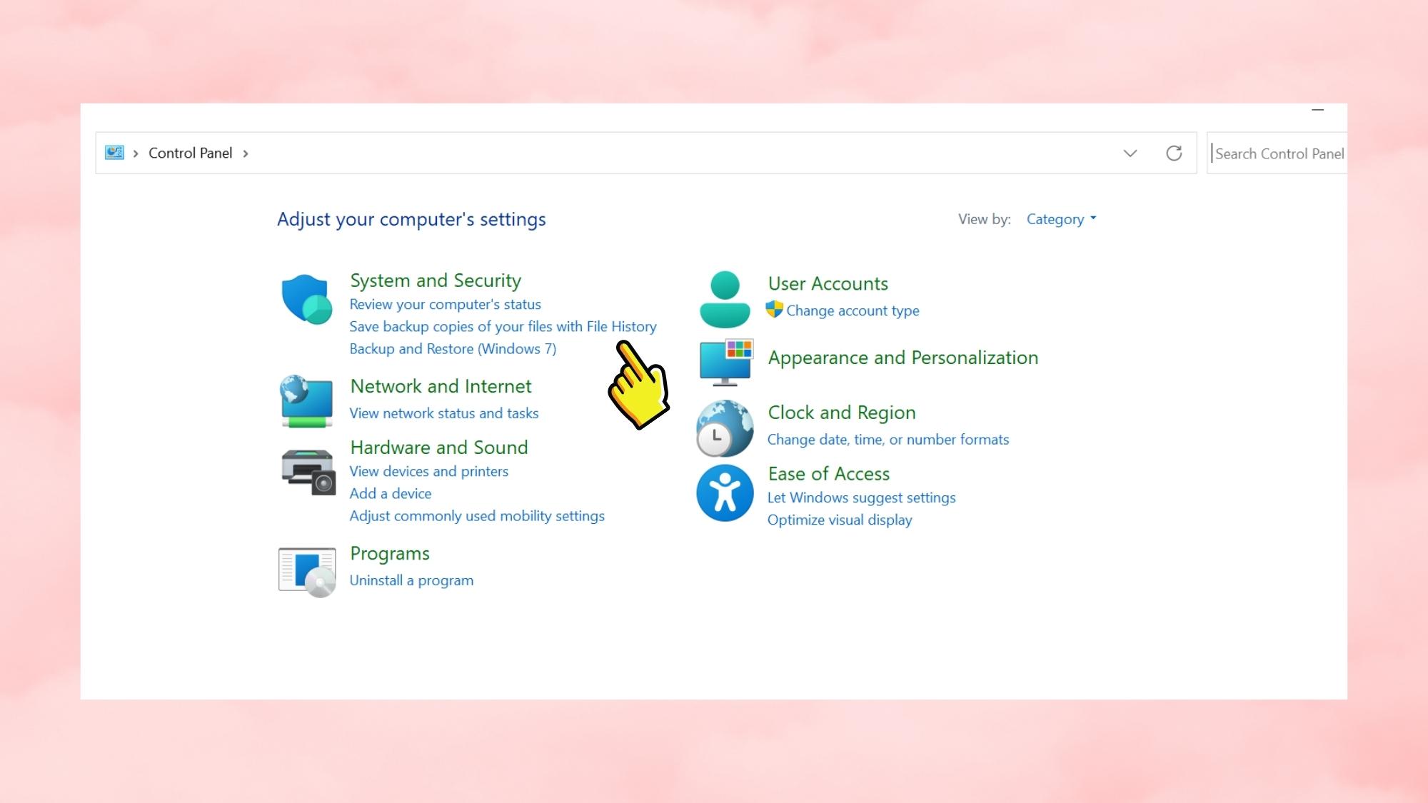 Cách sao lưu dữ liệu trong file File History của Windows - Bước 2
