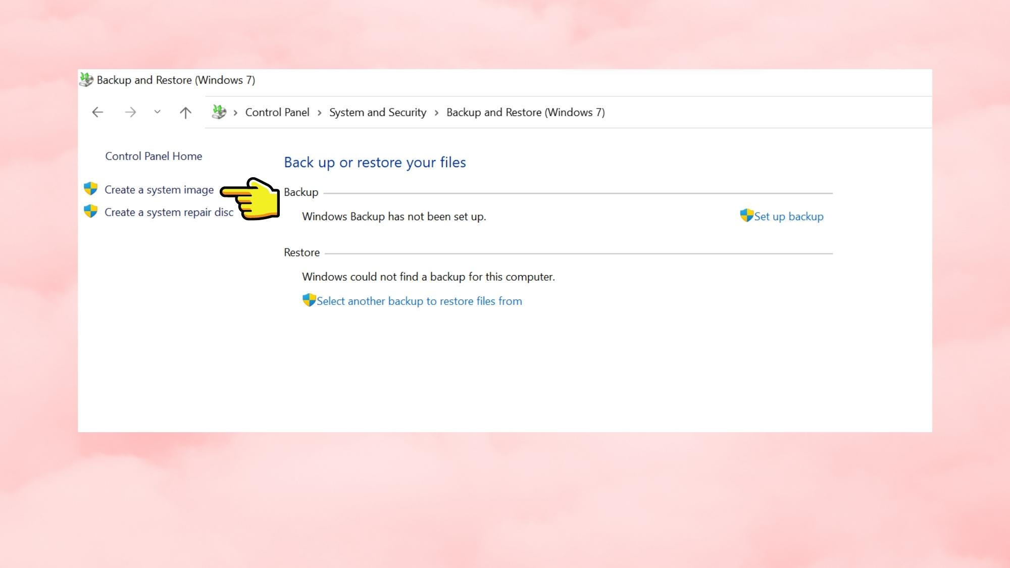 Tạo dữ liệu file Backup ngay trên Windows - Bước 2
