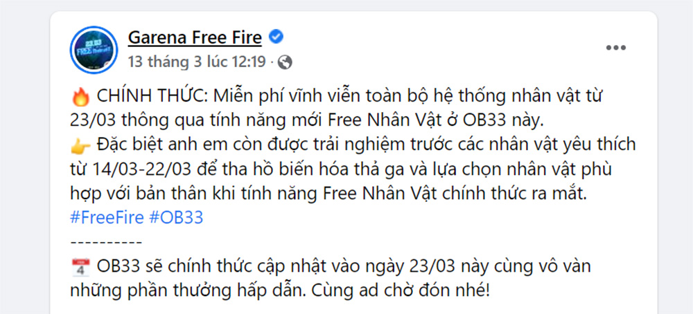 bản cập nhật OB33 1