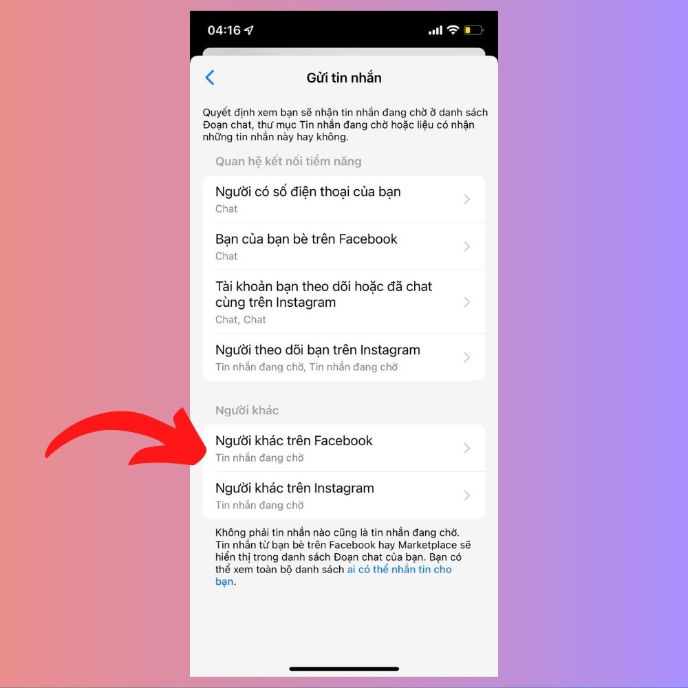 Cách từ chối nhận tin nhắn nhạy cảm trên Messenger