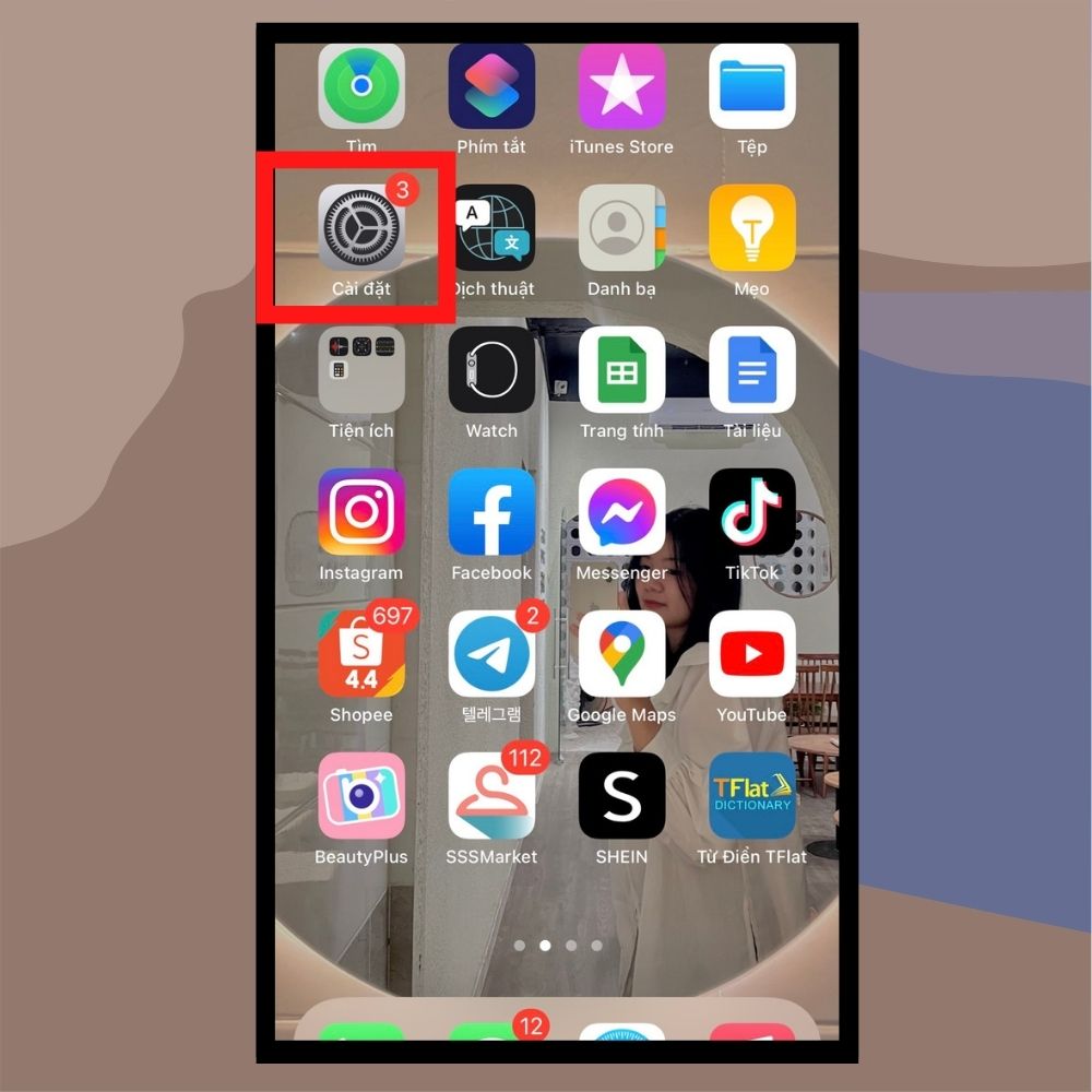 Hướng dẫn cách bật Siri bước 1