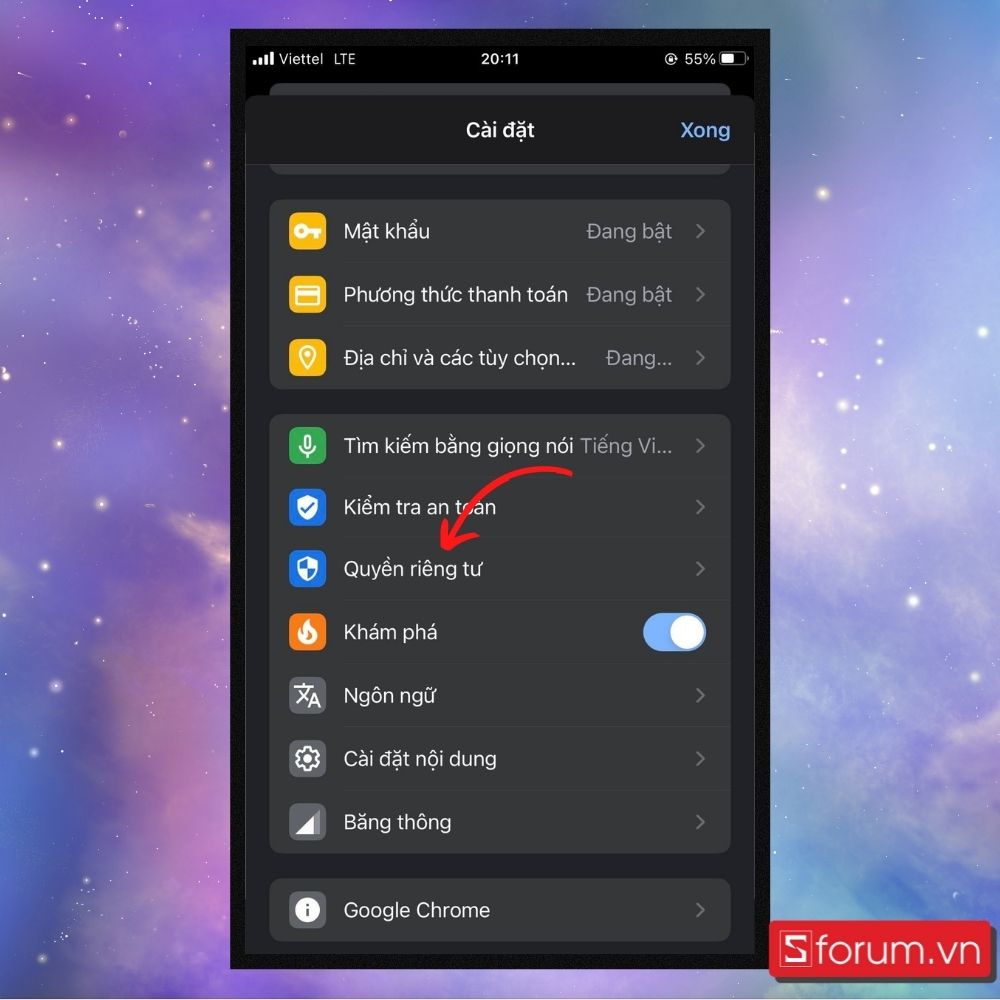 Mẹo khóa tab ẩn danh Chrome iPhone - Bước 2 