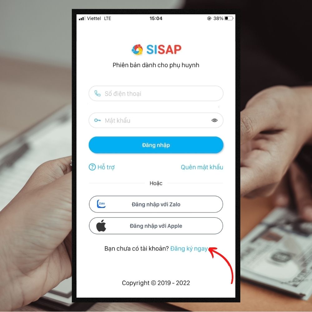 Cách tạo tài khoản SISAP 