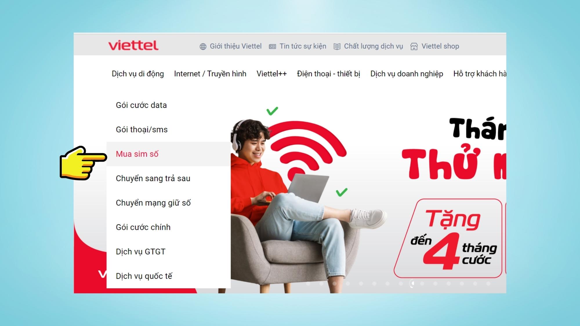 Mua sim đầu số 0355 bằng hình thức Online - Bước 2