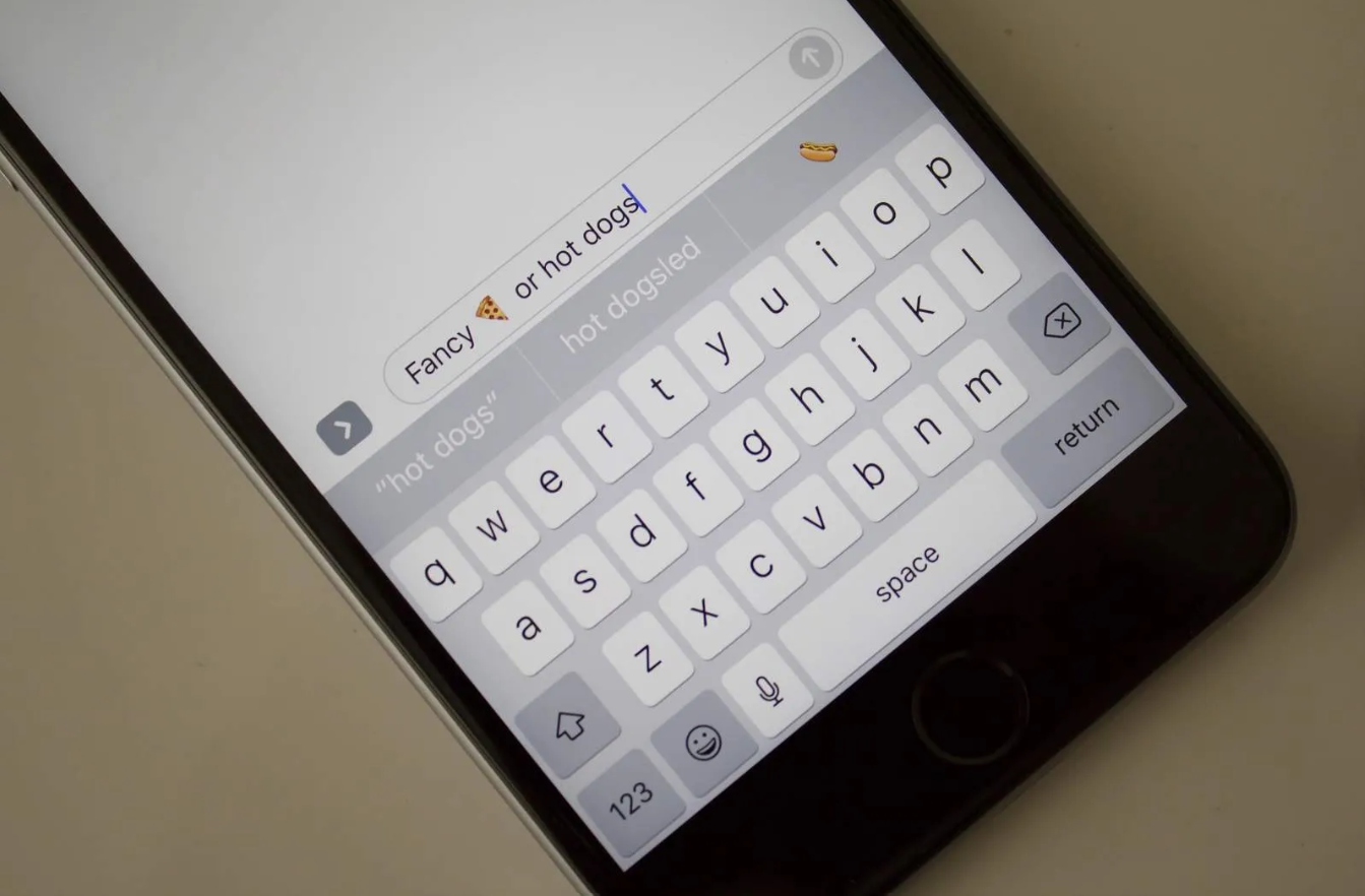 Sử dụng Predictions/QuickType