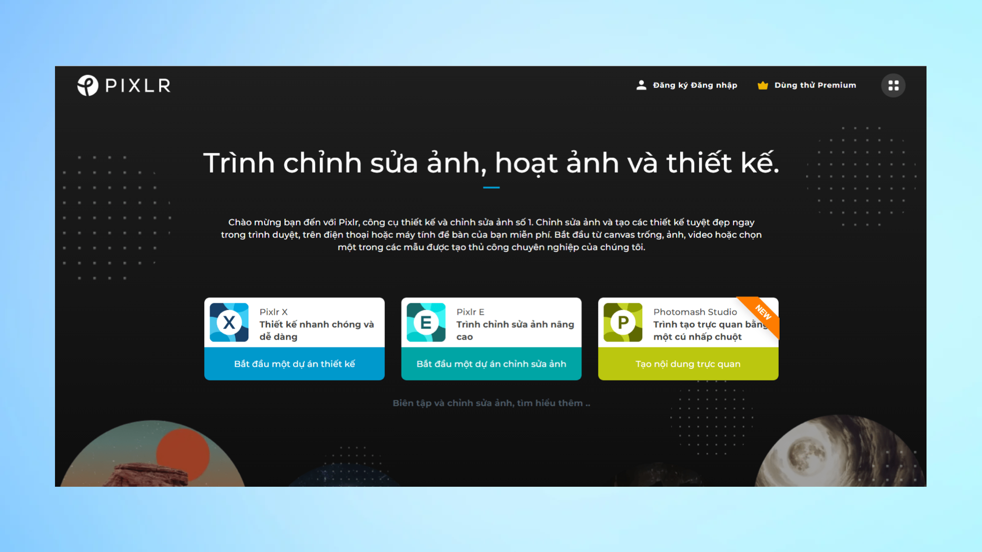 Hướng dẫn chi tiết cách sử dụng Pixlr đơn giản, nhanh chóng cho người mới -Bước 1