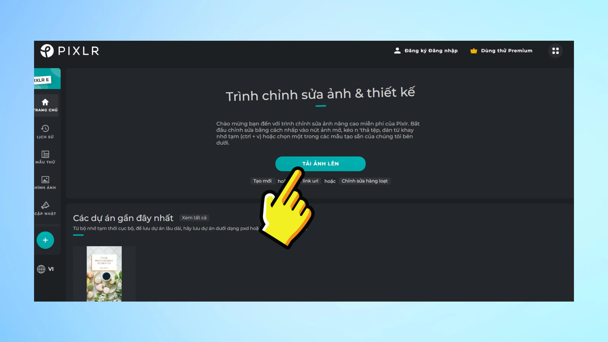 Hướng dẫn chi tiết cách sử dụng Pixlr đơn giản, nhanh chóng cho người mới - Bước 3