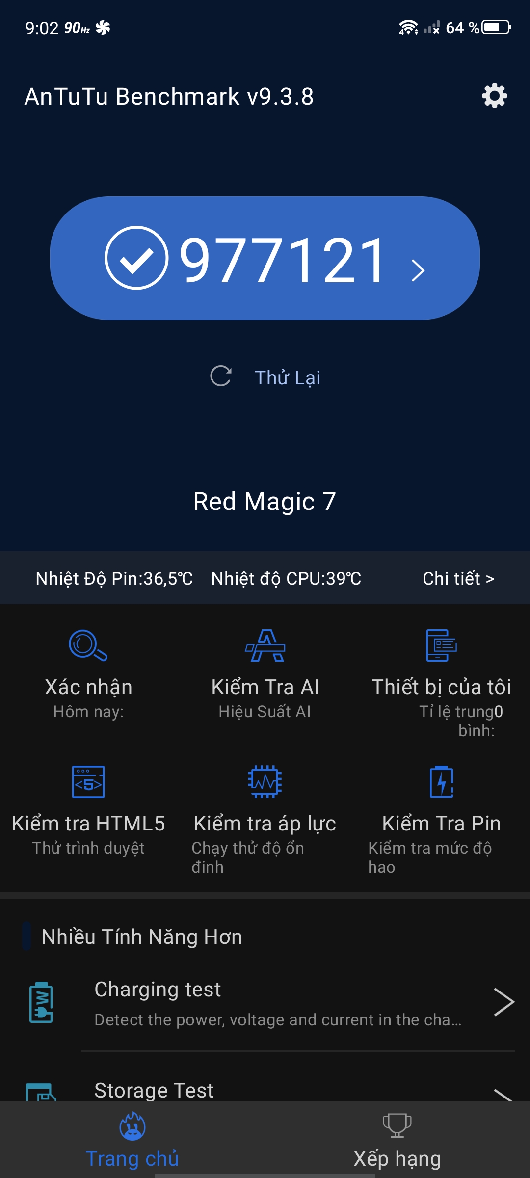 Điểm Benchmark Red magic 7