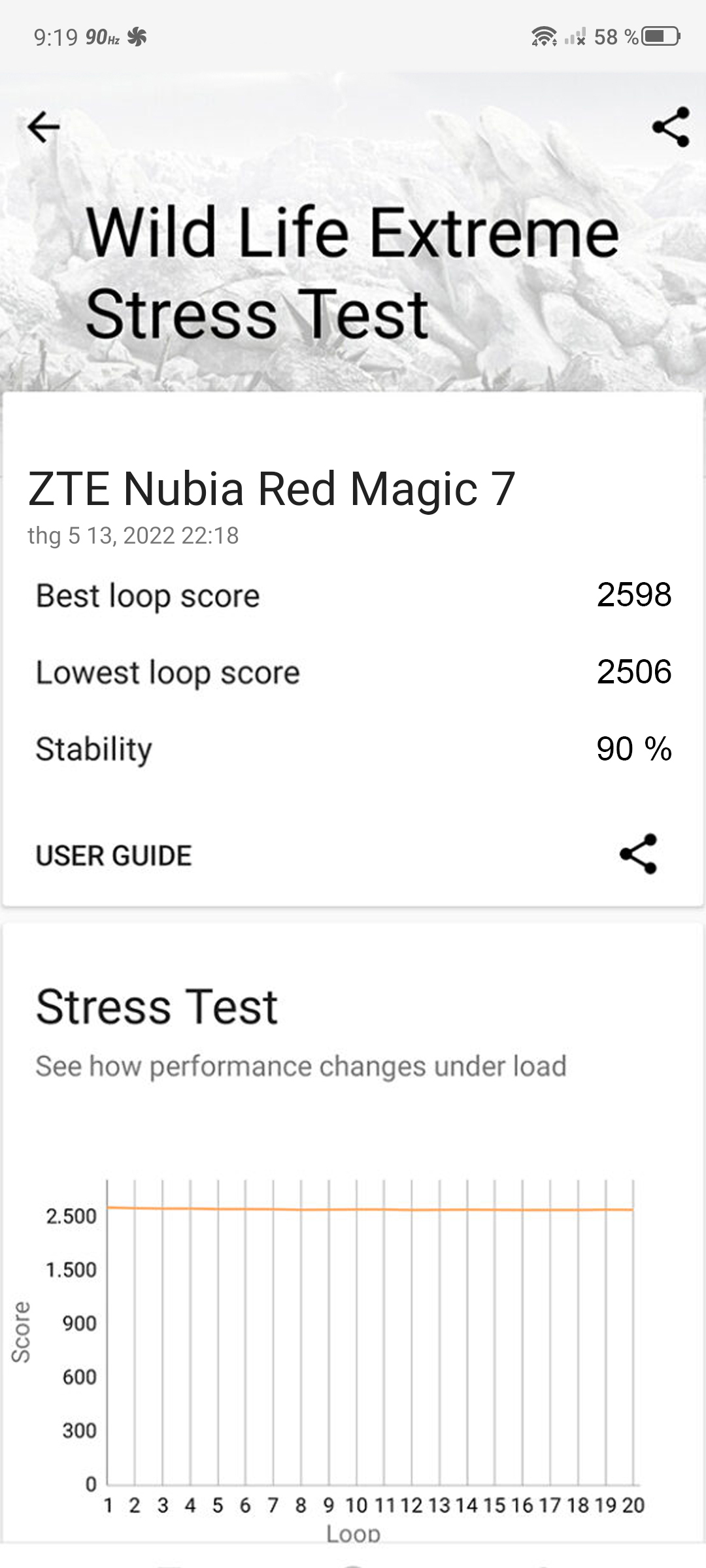 Stress test Red Magic 7