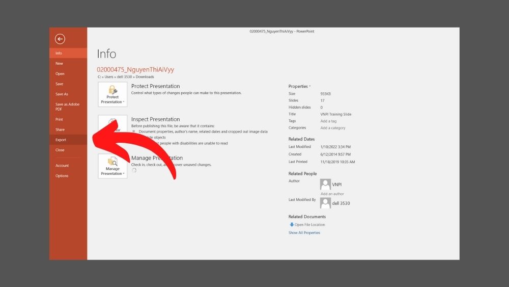Cách chuyển nội dung file PowerPoint sang Word nhanh chóng - bước 2