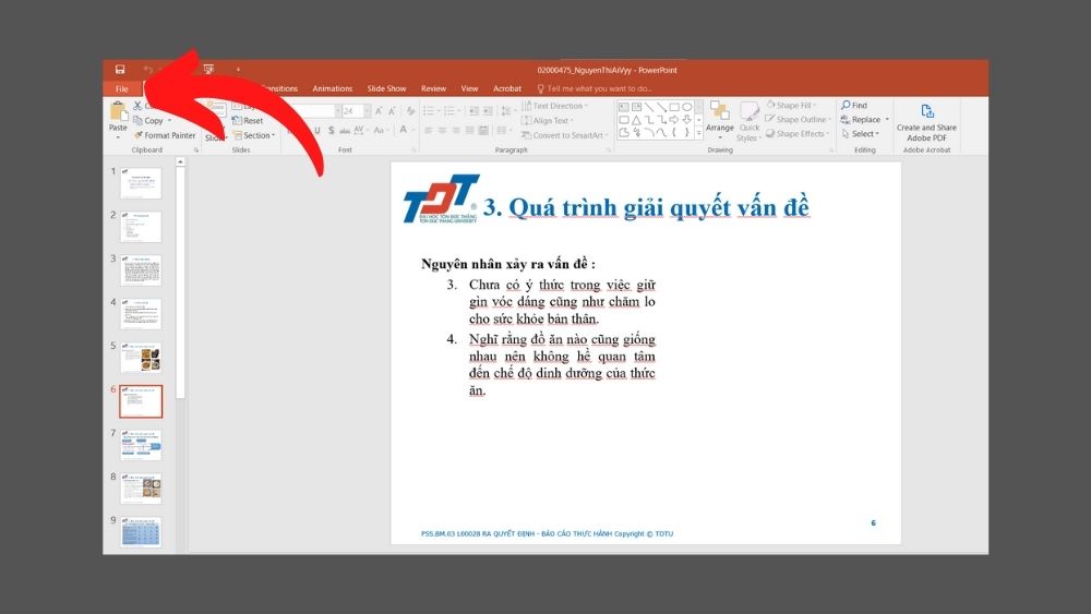 Cách chuyển nội dung file PowerPoint sang Word nhanh chóng - bước 1