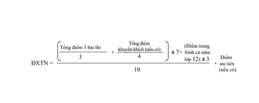 Công thức tính điểm tốt nghiệphệ GDTX