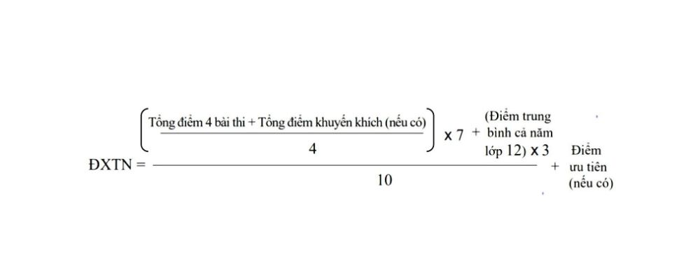 Công thức tính điểm tốt nghiệphệ THPT