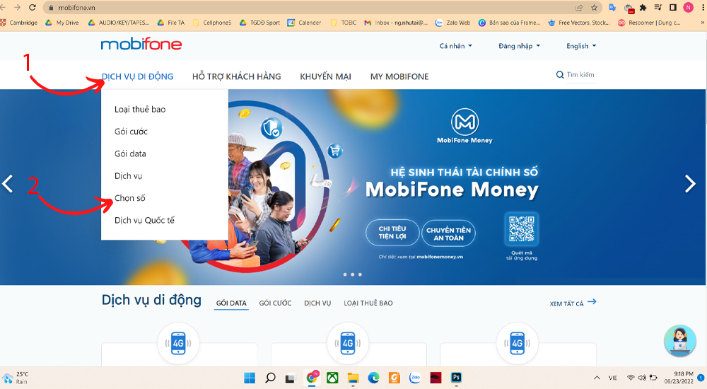 Mua online thông qua website MobiFone