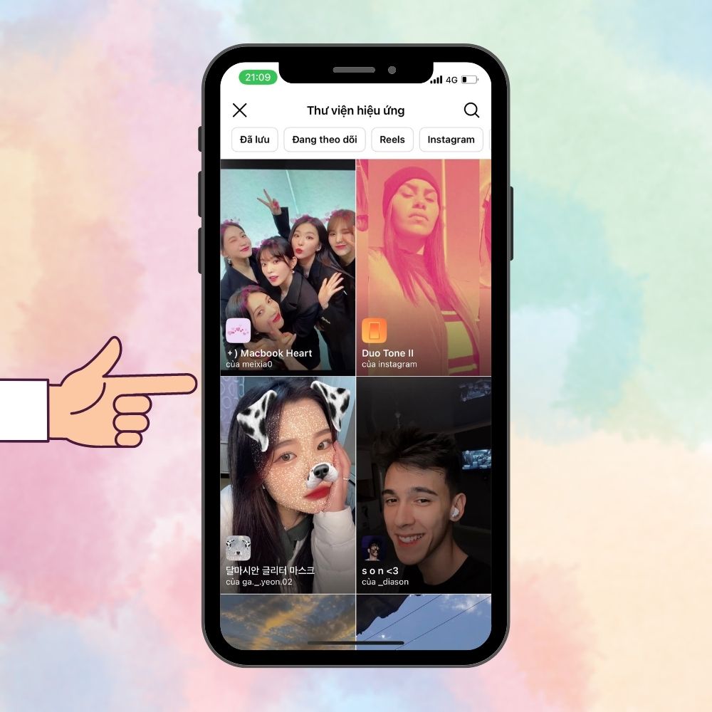 Cách tải filter trên Instagram bước 4