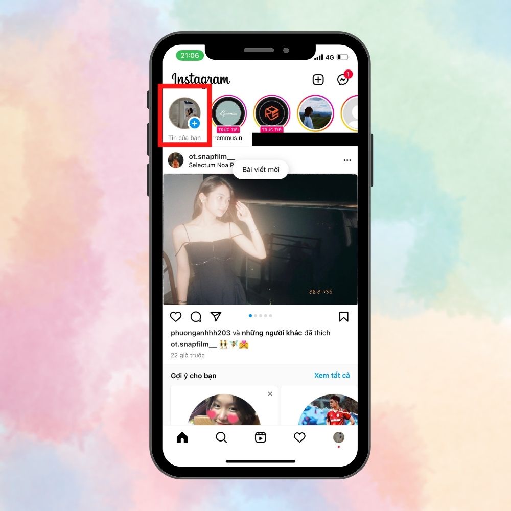 Cách tải filter trên Instagram bước 1