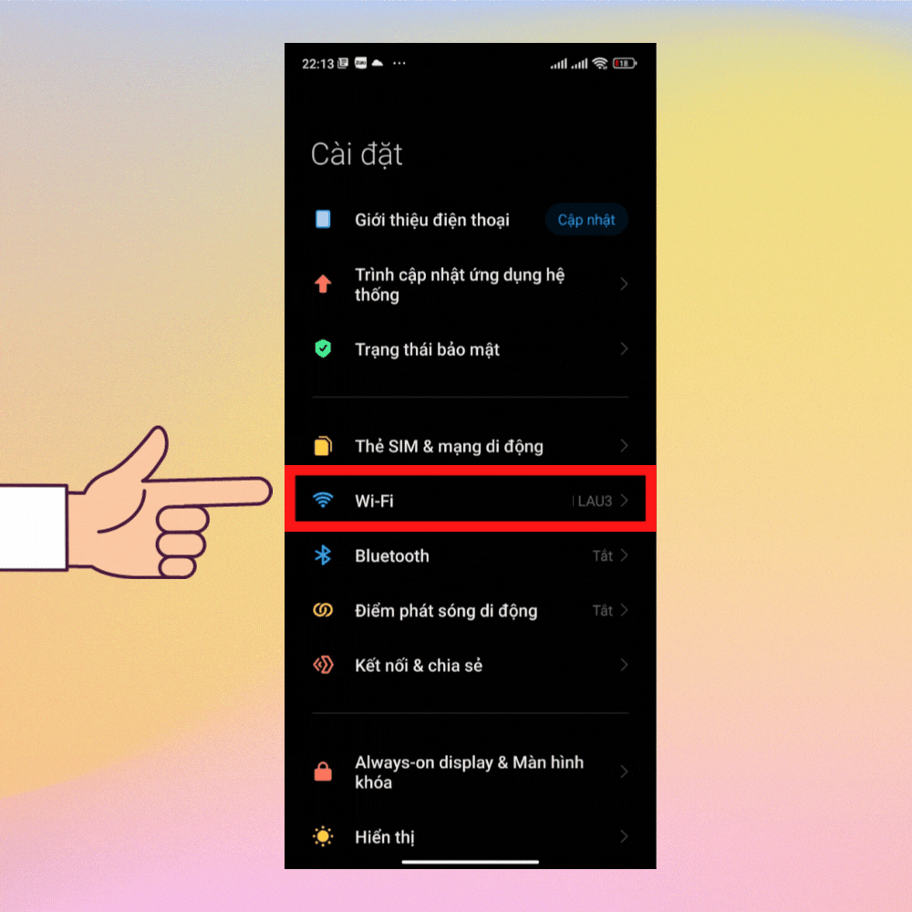 Kiểm tra lại kết nối WiFi