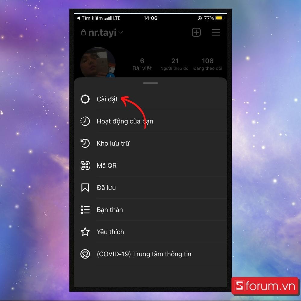 Cách đổi mật khẩu Instagram đơn giản - Bước 2 