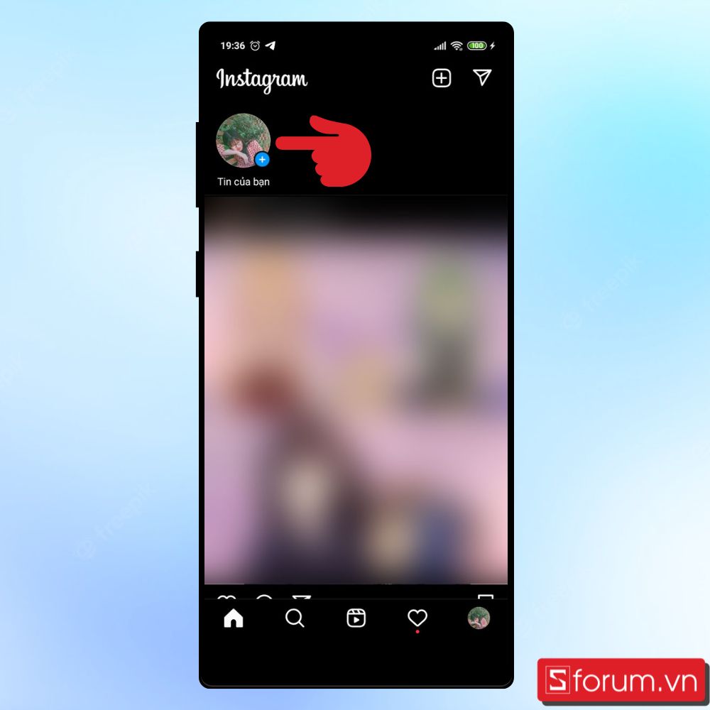 Cách sử dụng sticker trên Instagram - Bước 1