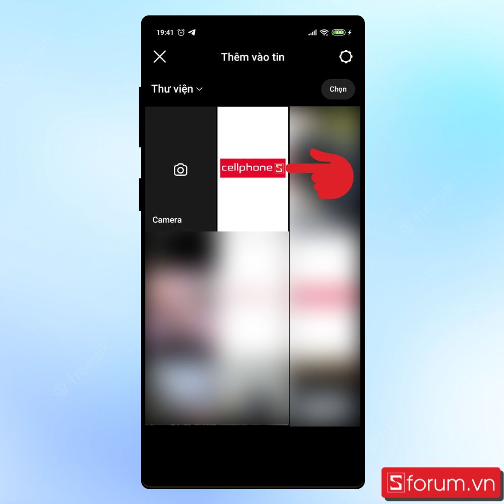 Cách sử dụng sticker trên Instagram - Bước 2