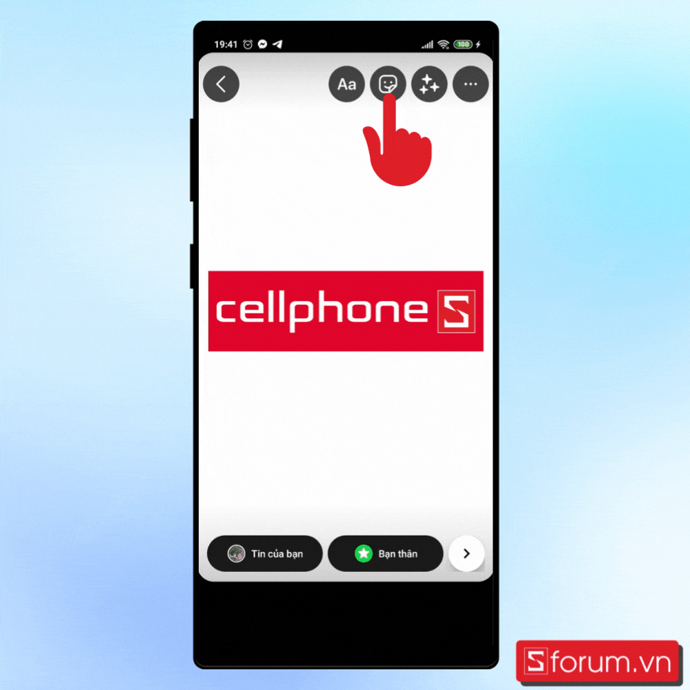 Cách sử dụng sticker trên Instagram - Bước 3
