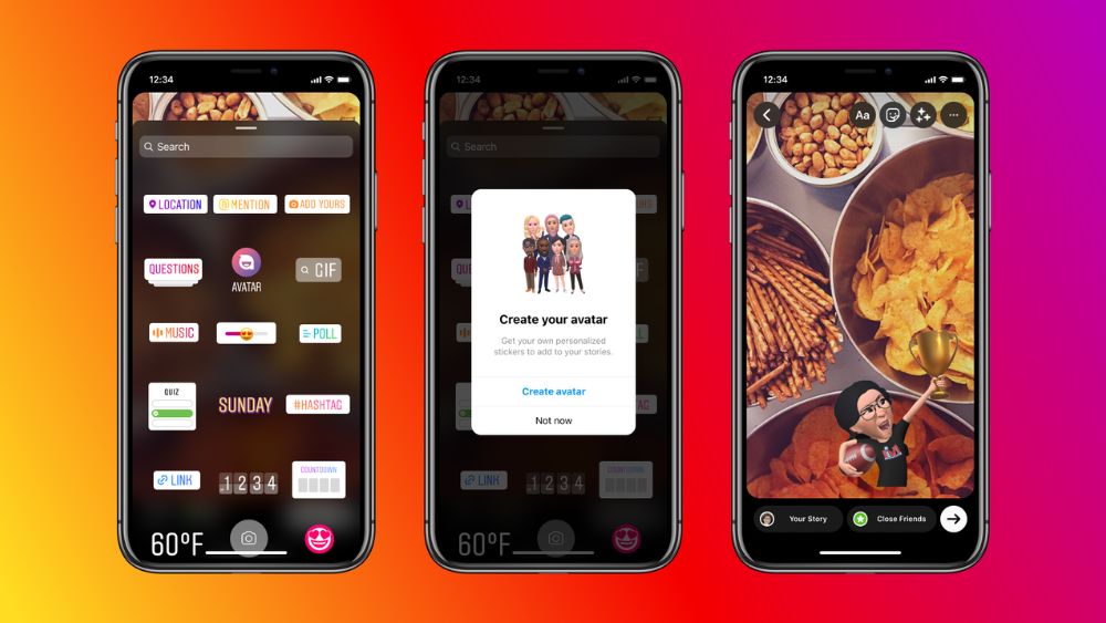 Giới thiệu về avatar 3D trên Instagram