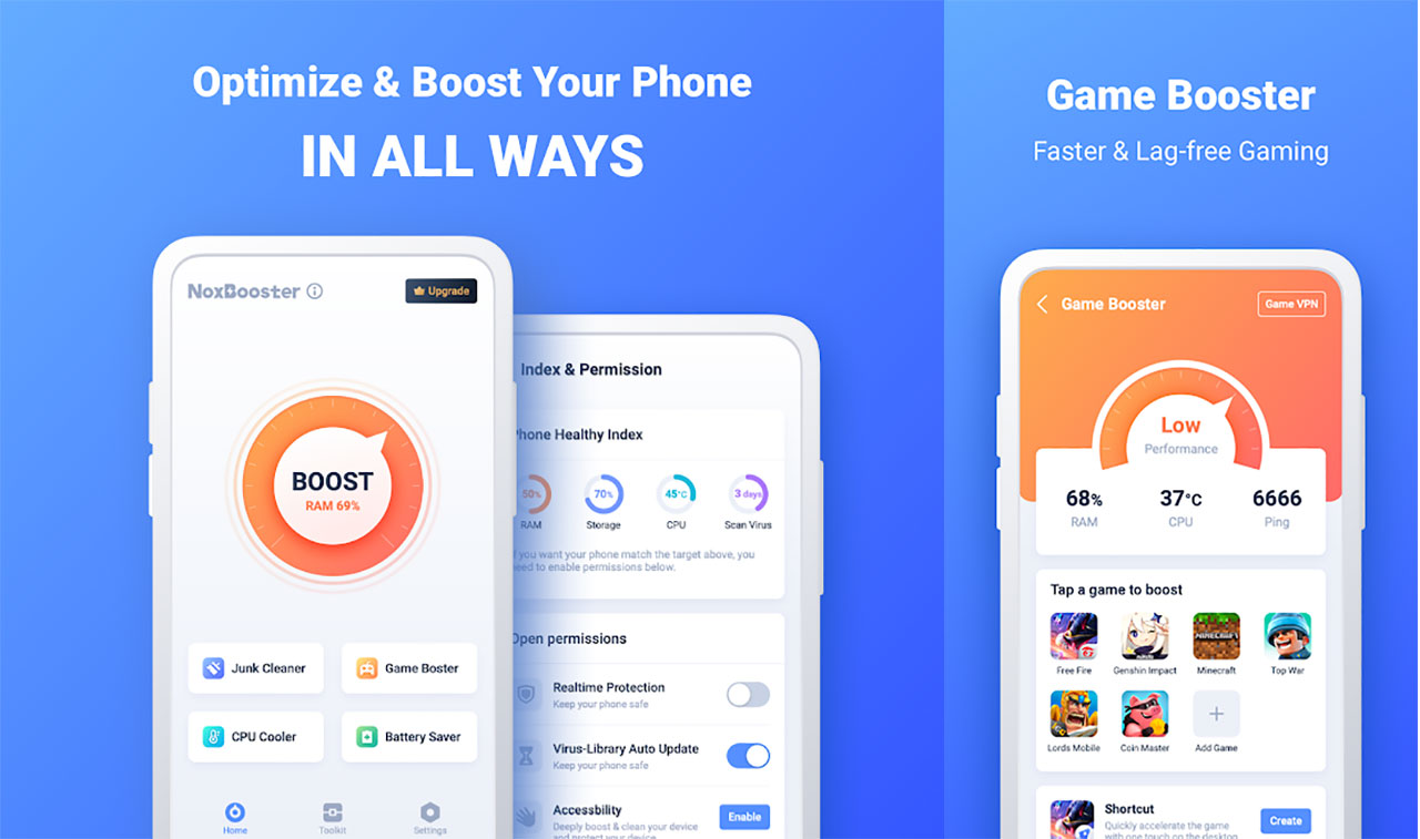 Nox Booster - Ứng dụng tăng hiệu suất điện thoại Android