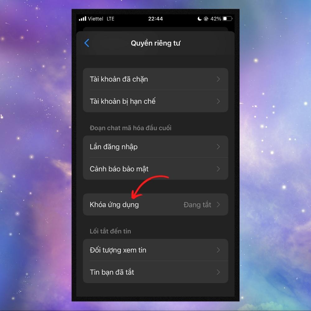 Cách đặt mật khẩu Messenger - Bước 3 