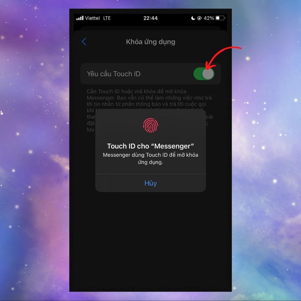 Cách đặt mật khẩu Messenger - Bước 4 