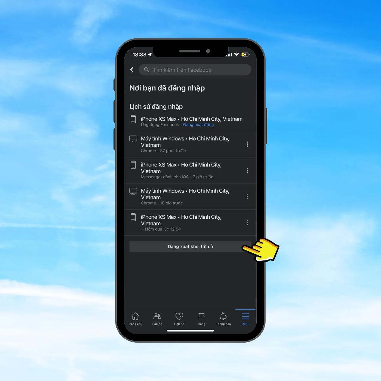 Gỡ tài khoản messenger trên điện thoại - Bước 4