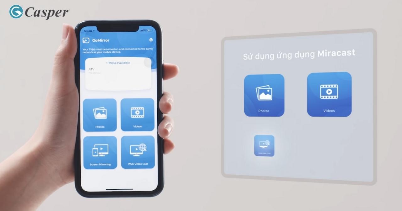 Hướng dẫn cách kết nối tivi Casper qua kết nối không dây - Bước 2