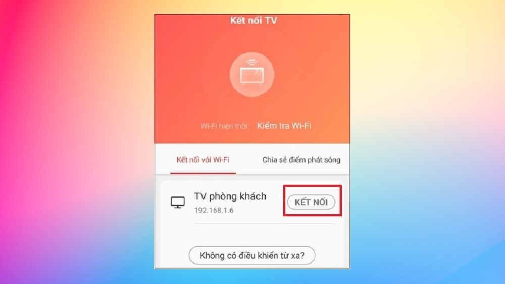 Kết nối qua ứng dụng T-cast MagiConnect TCL bước 2