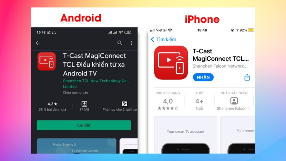 Kết nối qua ứng dụng T-cast MagiConnect TCL bước 1