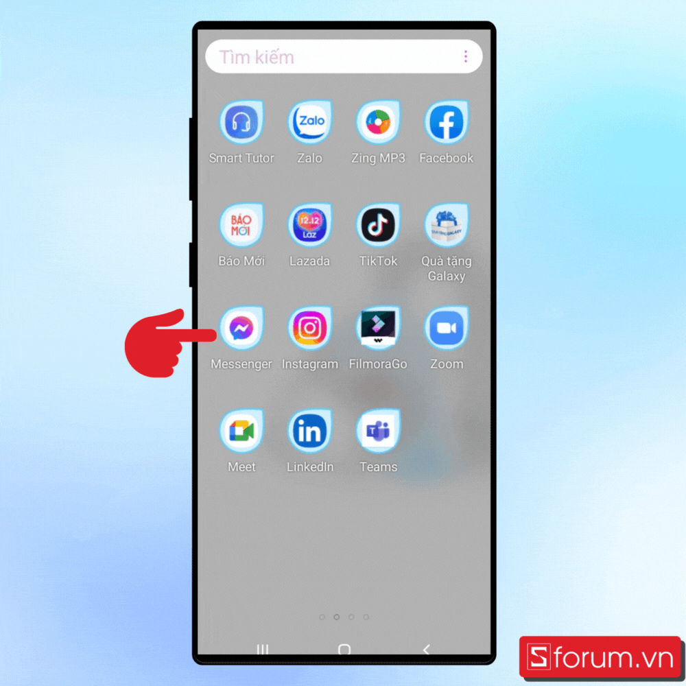 Cách thu hồi tin nhắn trên Messenger bằng điện thoại - bước 1
