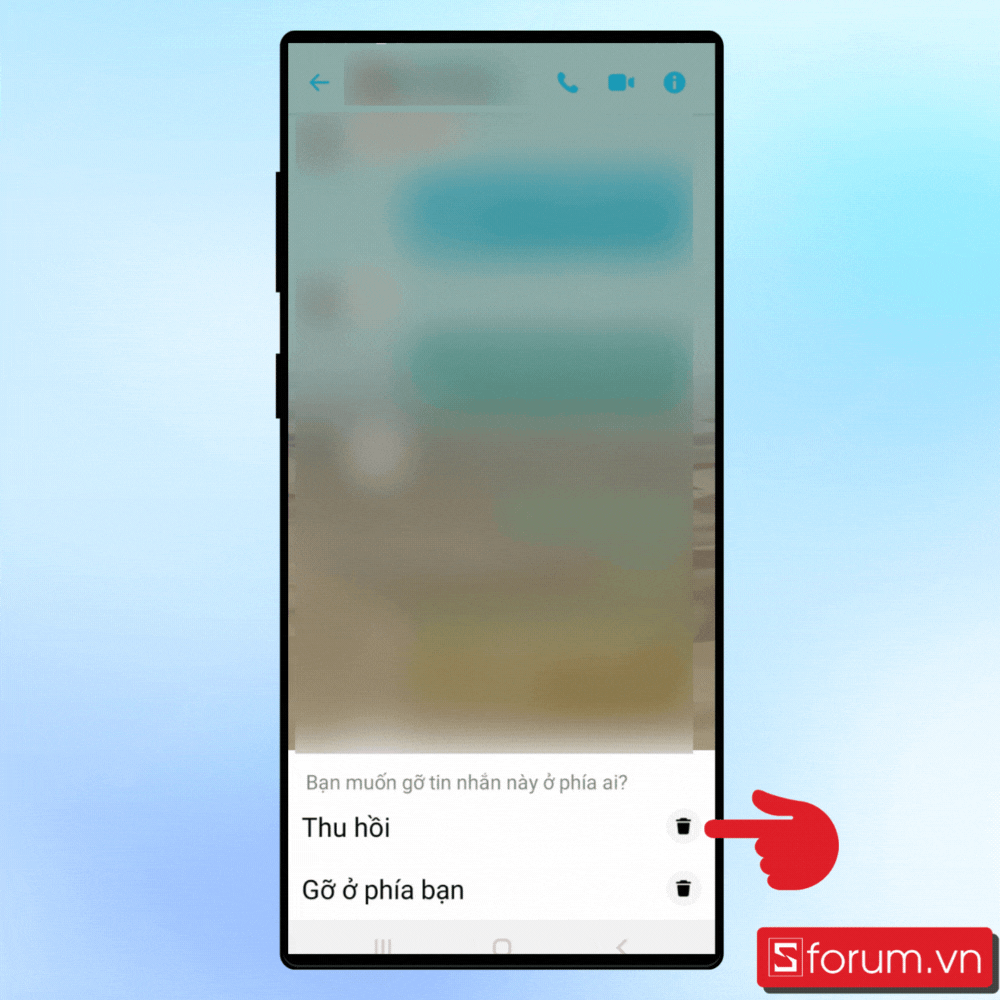 Cách thu hồi tin nhắn trên Messenger bằng điện thoại - bước 3