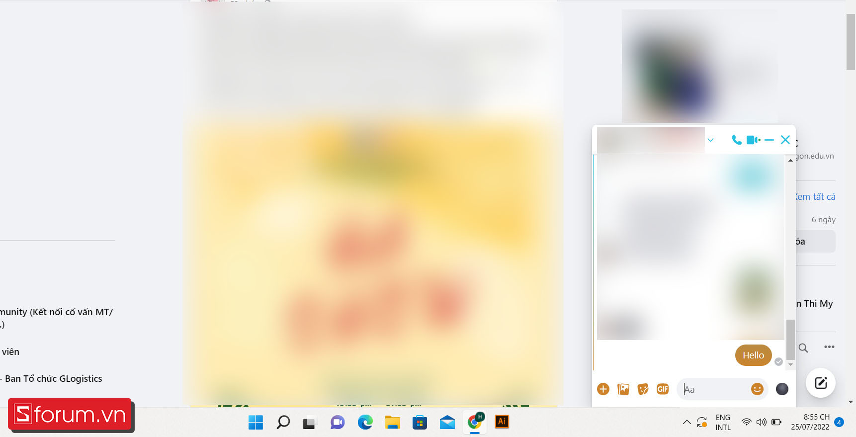Cách thu hồi tin nhắn trên Messenger bằng máy tính - bước 1