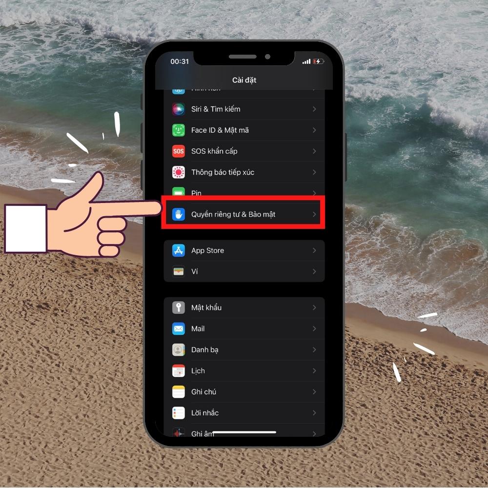 Hướng dẫn cách bật chế độ Lockdown trên iPhone bước 1