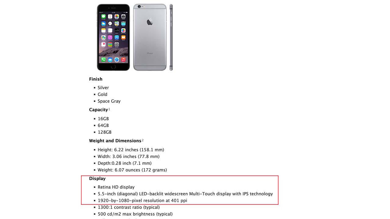 iPhone dòng Plus đúng chuẩn Full HD nhưng không Apple không thèm ghi