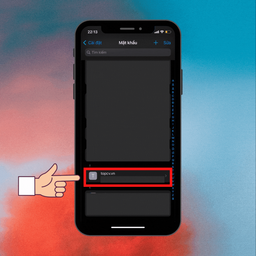 Hướng dẫn cách xem lại mật khẩu đã lưu ở trên iPhone bước 3