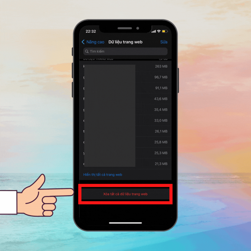Cách xóa bộ nhớ Cache trên iPhone trong Safari 3