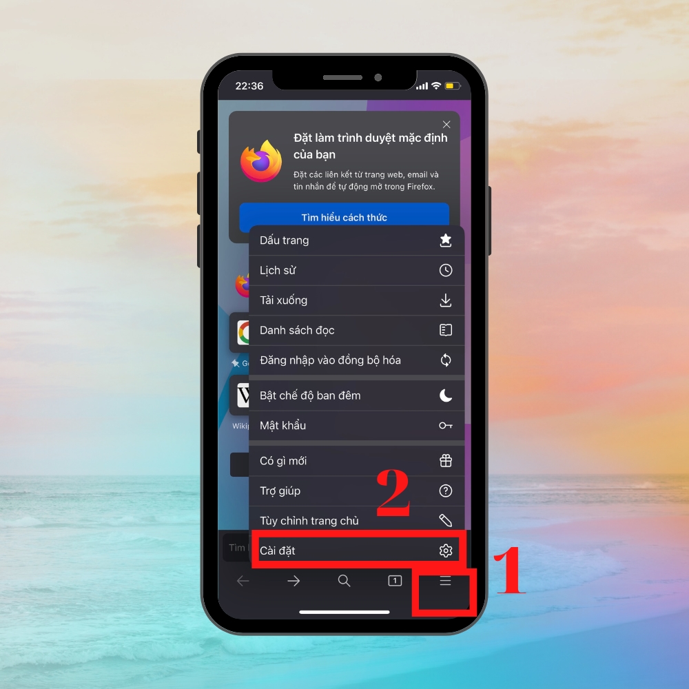 Cách xóa bộ nhớ cache trên iPhone ở trình duyệt Firefox 1