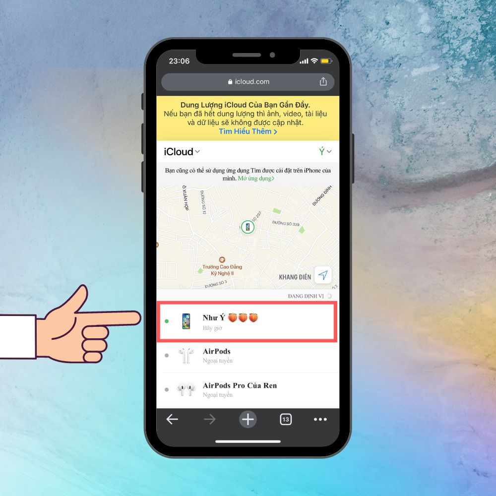 Cách tìm iPhone bị mất bằng điện thoại khác 3