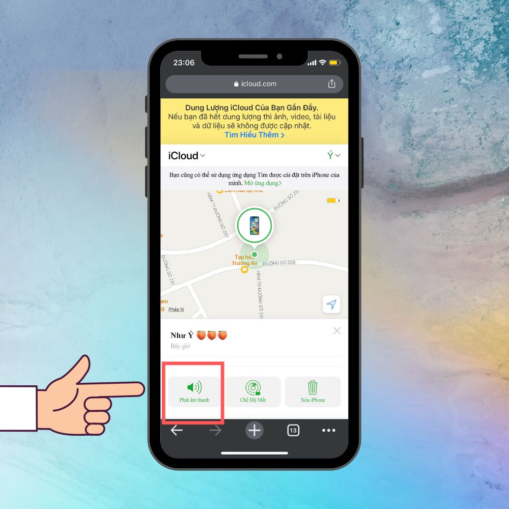 Cách tìm iPhone bị mất bằng điện thoại khác 4