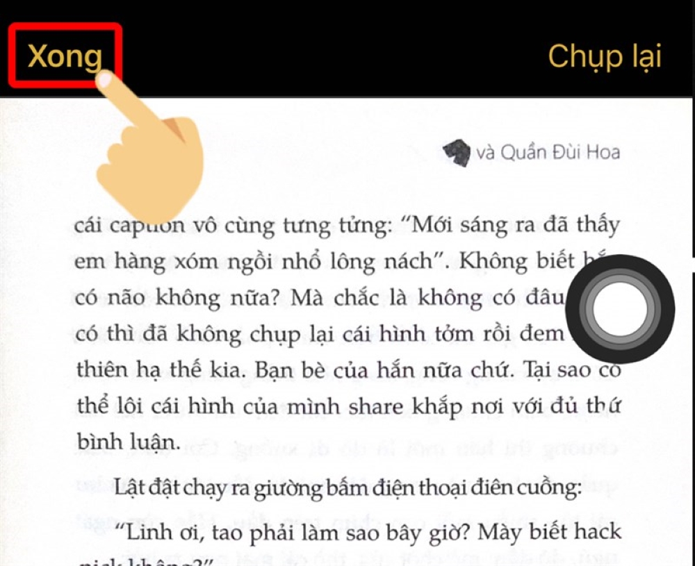 Quét tài liệu ở trong ứng dụng Notes 5