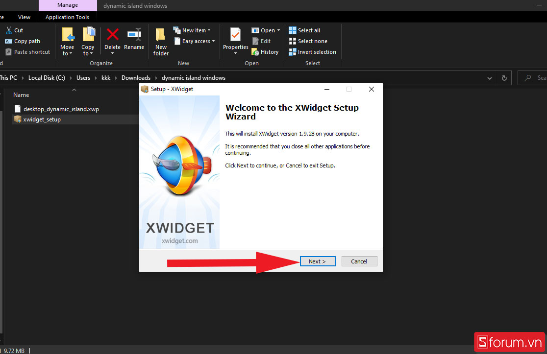 Cách cài Dynamic Island trên Windows bằng công cụ XWidget - Bước 4