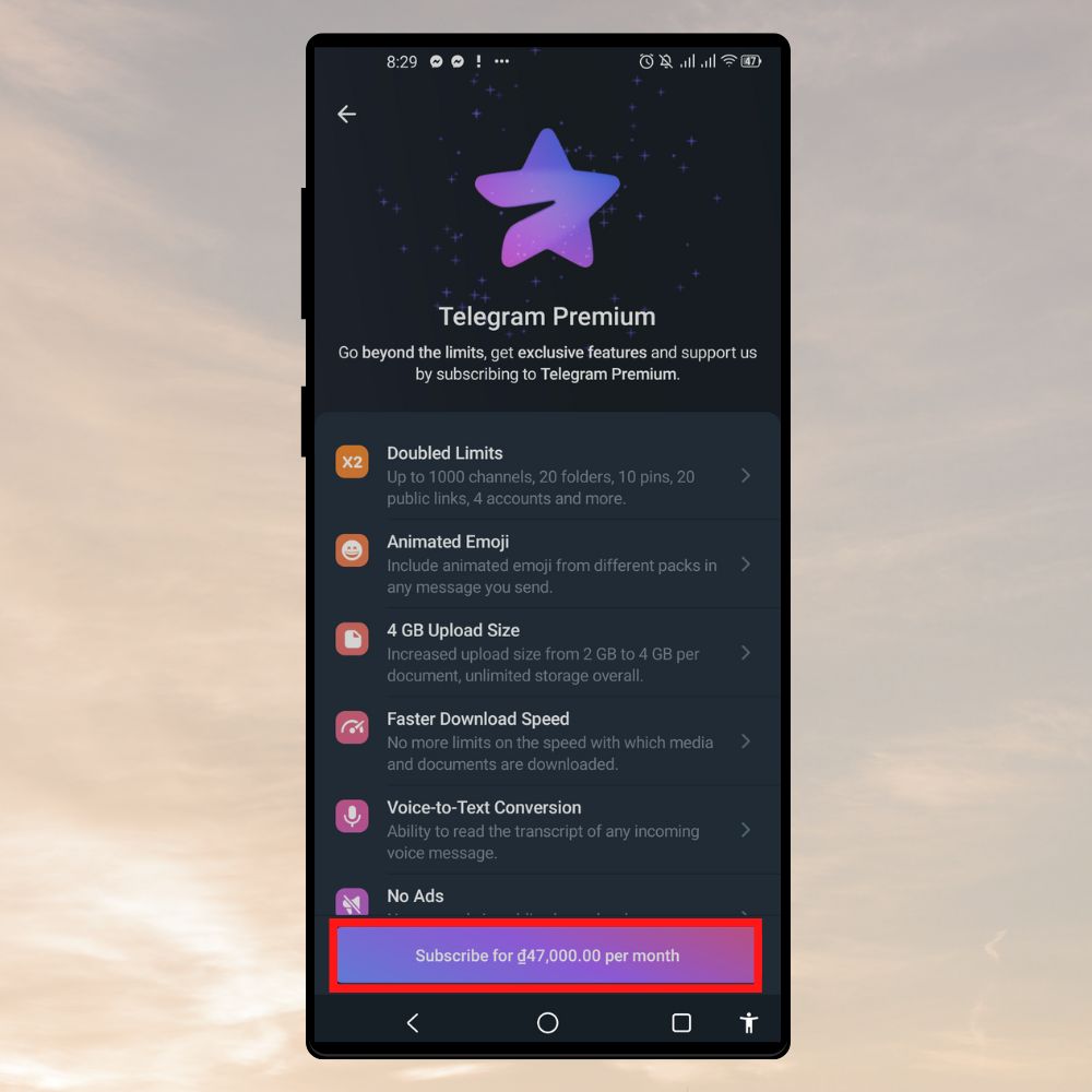 Cách nâng cấp lên Telegram Premium - bước 7
