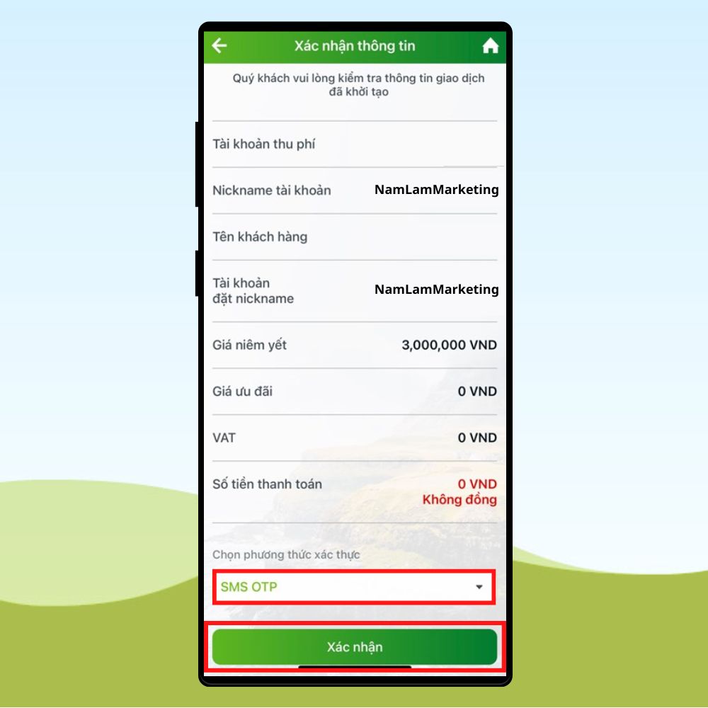 Tạo nickname cho tài khoản ngân hàng Vietcombank - Hình 5