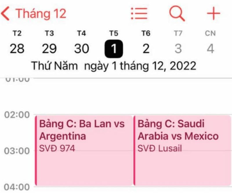 Thêm vào lịch iPhone các trận đấu World Cup 2022 - Hình 2