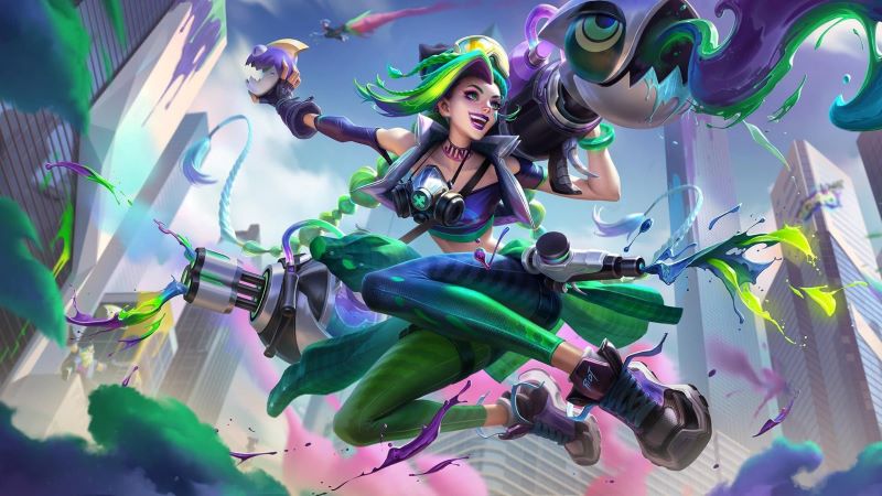 skin LMHT Tốc Chiến Jinx Chromatic Vandal